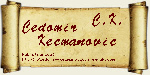 Čedomir Kecmanović vizit kartica